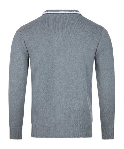 Eleventy Button-up Wool Cardigan In Gray