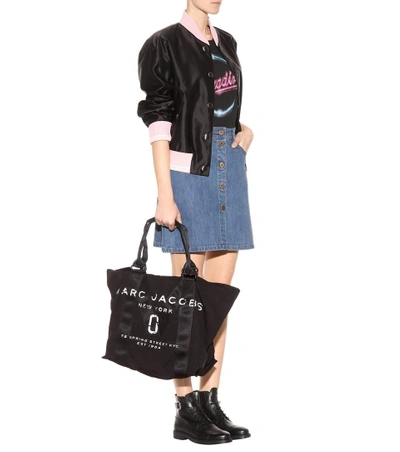 Shop Marc Jacobs Printed Cotton T-shirt In Llack