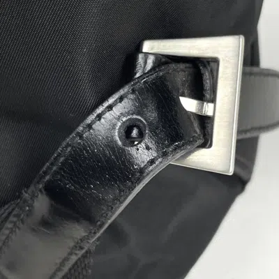 Pre-owned Prada Black Nylon Leather Backpack ()