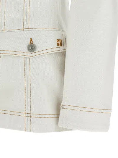 Givenchy Stitched Pockets Collar Sleeves Jacket In White