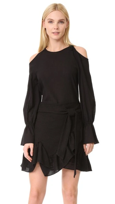 Goen J Goen.j Cutout Shoulder Dress In Black