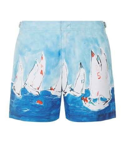Orlebar Brown Bulldog Mid-length Printed Swim Shorts In Multi