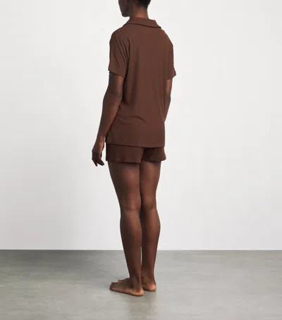 Skims Soft Lounge Short Pyjamas In Brown
