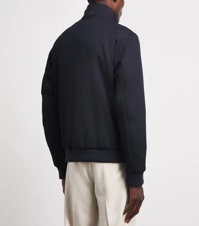 Herno Wool Harrington Jacket In Black