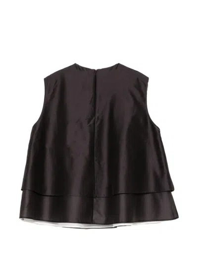 Less A-line Double-layer Blouse In Multi