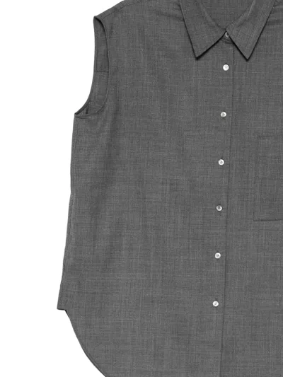 Less Sleeves Blouse In Multi