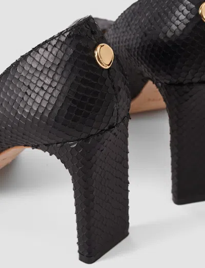 Joseph Alette Snake Texture Leather Heeled Pumps In Black