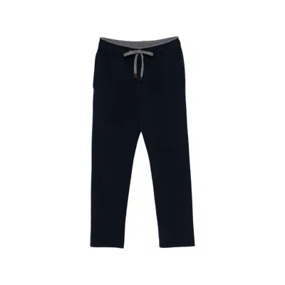 Fedeli Davis Drawstring Track Pants In Blue