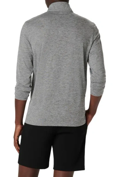 Bugatchi Quarter Zip Performance Pullover In Gray