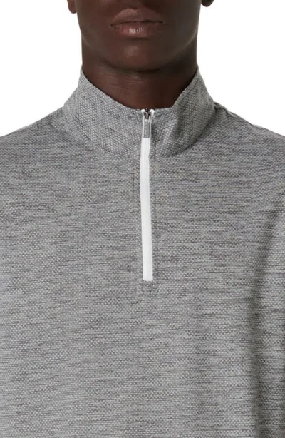 Bugatchi Quarter Zip Performance Pullover In Gray