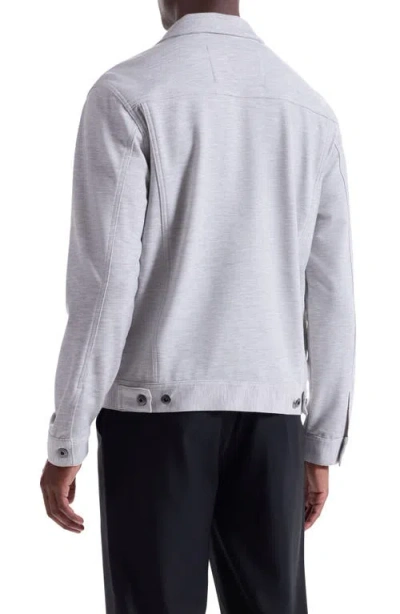 Bugatchi Knit Trucker Jacket In Gray