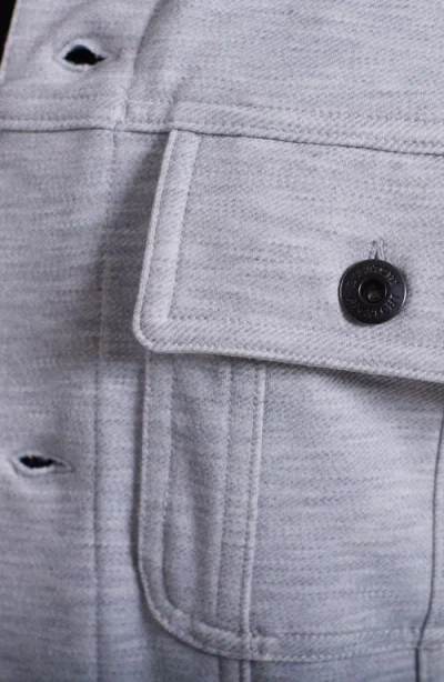 Bugatchi Knit Trucker Jacket In Gray