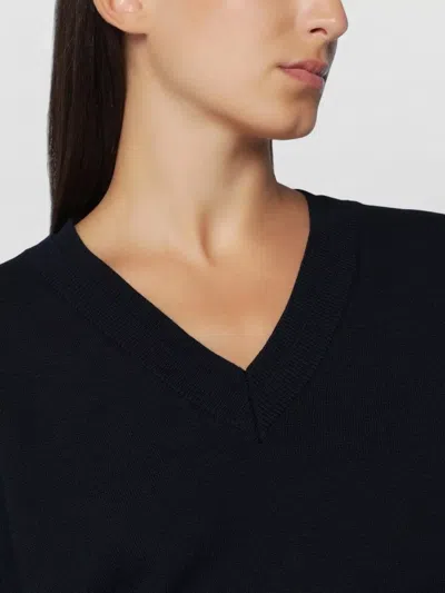 Rohe V Neck Knitwear Long Sleeves Regular Fit In Black
