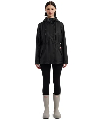 Hunter Women's Rubberized Rain Jacket In Black