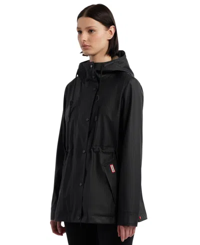Hunter Women's Rubberized Rain Jacket In Black