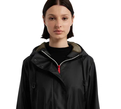 Hunter Women's Rubberized Rain Jacket In Black