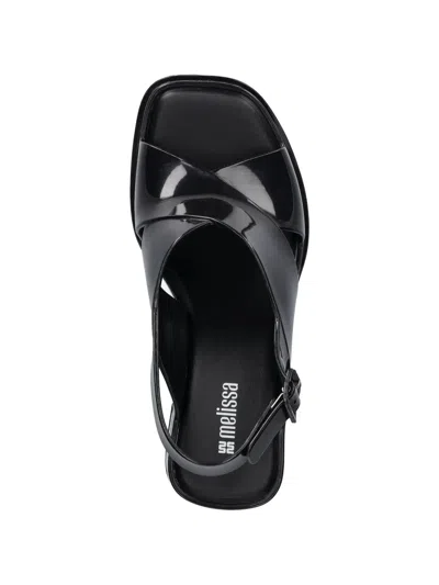 Melissa Dance Platform Crossover-strap Pumps In Black