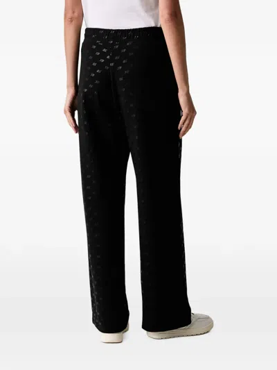 Armani Exchange Monogram-pattern Trousers In Multi