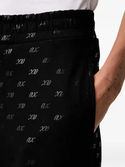Armani Exchange Monogram-pattern Trousers In Multi