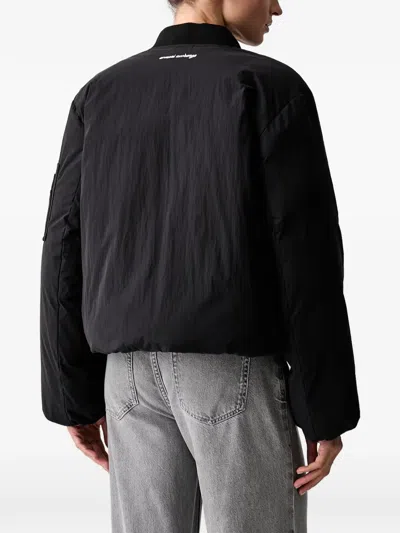 Armani Exchange Zip-up Bomber Jacket In Black