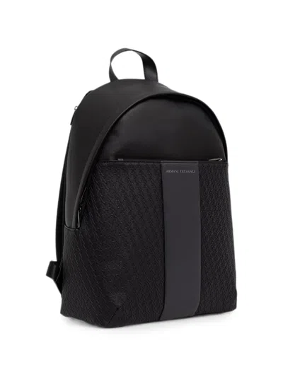 Armani Exchange Logo-embossed Backpack In Black