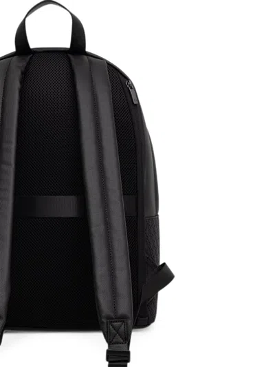 Armani Exchange Logo-embossed Backpack In Black