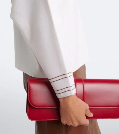 Max Mara Mxmundici Wool Blend Sweater In White