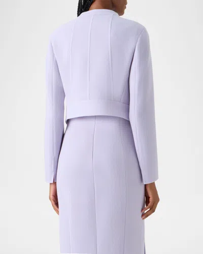Akris Hynora Wool Crepe Asymmetric Jacket In Multi