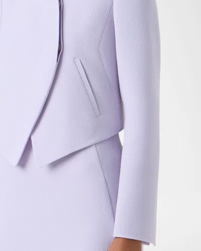 Akris Hynora Wool Crepe Asymmetric Jacket In Multi