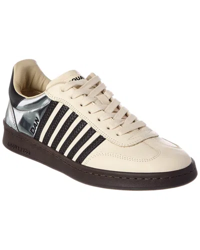 Dsquared2 Boxer Leather Sneaker In Multi
