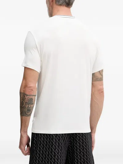 Armani Exchange Slim Fit T-shirt In Technical Fabric In Neutral