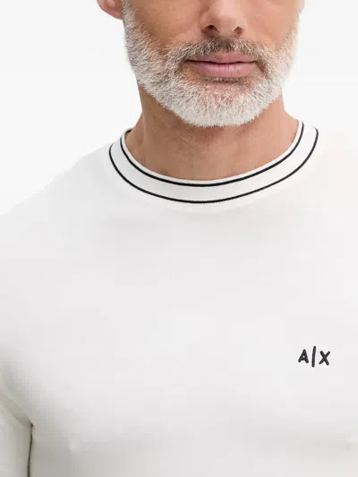 Armani Exchange Slim Fit T-shirt In Technical Fabric In Neutral
