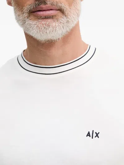 Armani Exchange Slim Fit T-shirt In Technical Fabric In Neutral