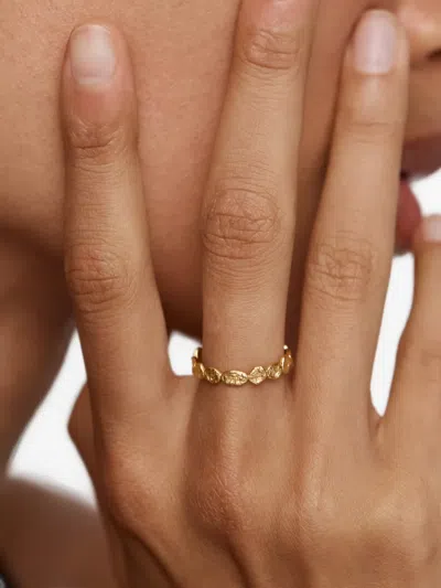 Monica Vinader Mini Capri Stacking Ring In Gold