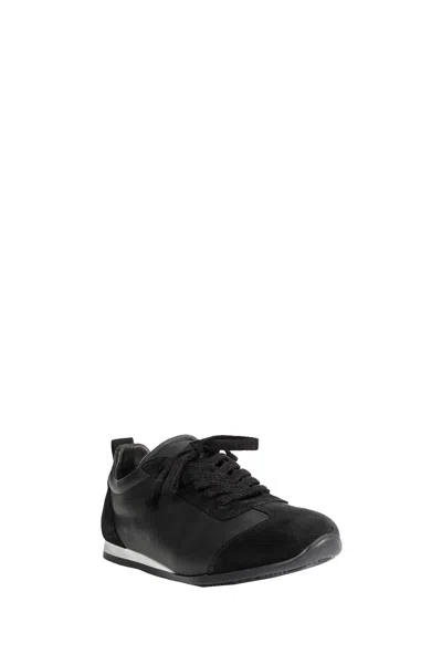 Uma Wang Suede-panelled Lace-up Sneakers In Black