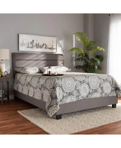 Baxton Studio Ansa Full Upholstered Bed In Gray