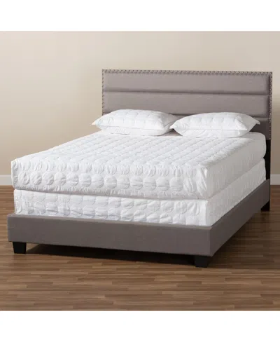 Baxton Studio Ansa Full Upholstered Bed In Gray