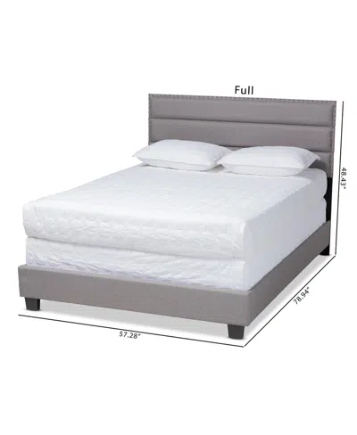 Baxton Studio Ansa Full Upholstered Bed In Gray
