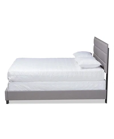 Baxton Studio Ansa Full Upholstered Bed In Gray