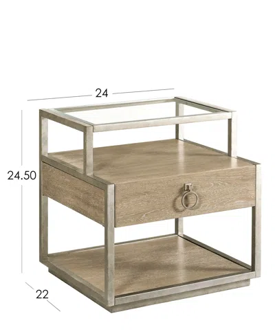 Macy's Maisie Rectangular Side Table In Brown