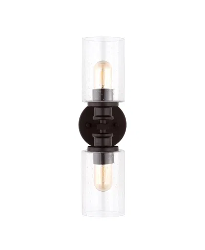 Jonathan Y Jules Edison Cylinder 2-light Farmhouse Contemporary Led Vanity In Black