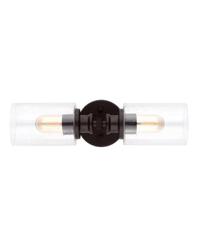 Jonathan Y Jules Edison Cylinder 2-light Farmhouse Contemporary Led Vanity In Black