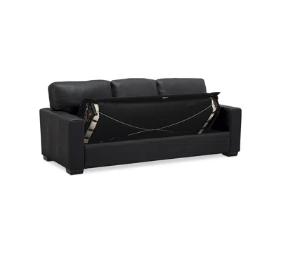 Macy's Ennia 82" Leather Queen Sleeper Sofa, Created For  In Multi