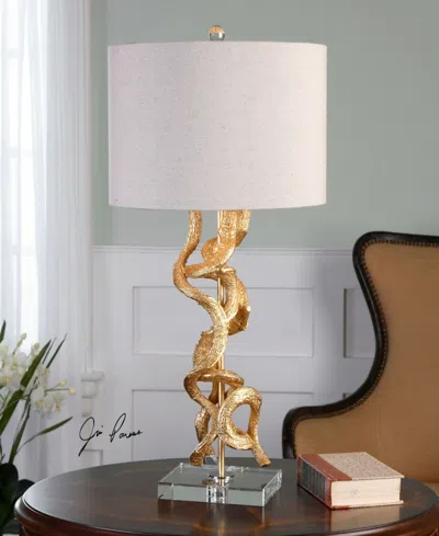 Uttermost Twisted Vines Gold Table Lamp In Gold