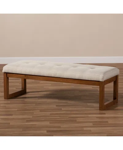 Baxton Studio Estienne Wood Bench In Brown