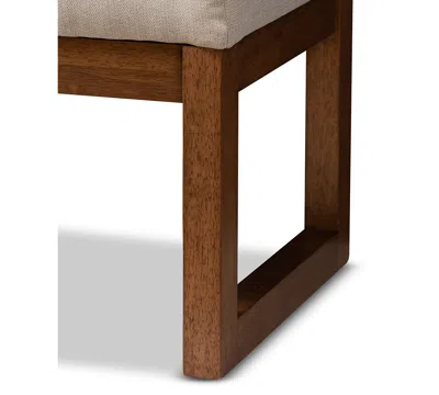 Baxton Studio Estienne Wood Bench In Brown