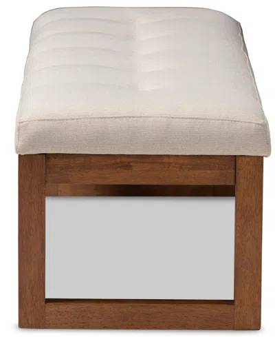 Baxton Studio Estienne Wood Bench In Brown