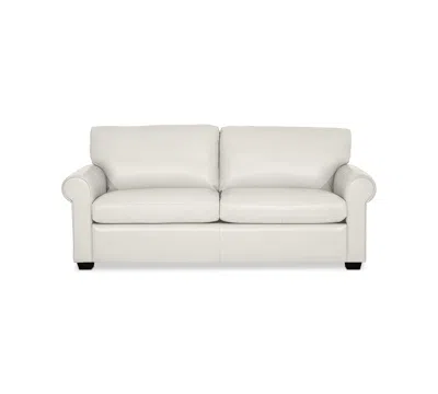 Macy's Orid 77" Full Roll Arm Leather Sleeper, Created For  In White
