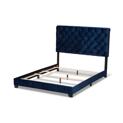 Baxton Studio Candace Queen Bed In Blue