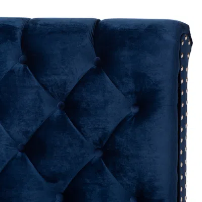 Baxton Studio Candace Queen Bed In Blue